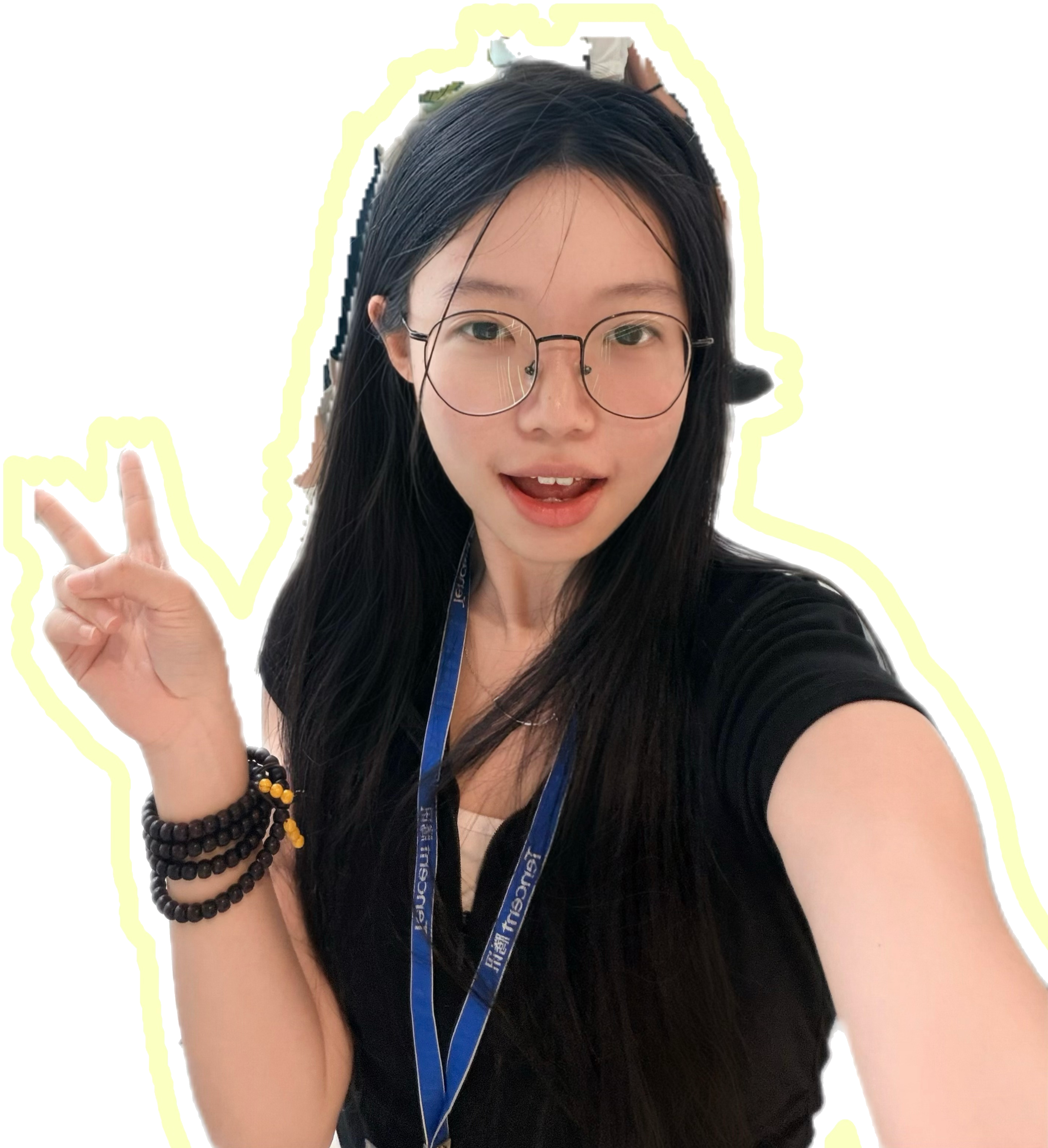 黄色边框肖像